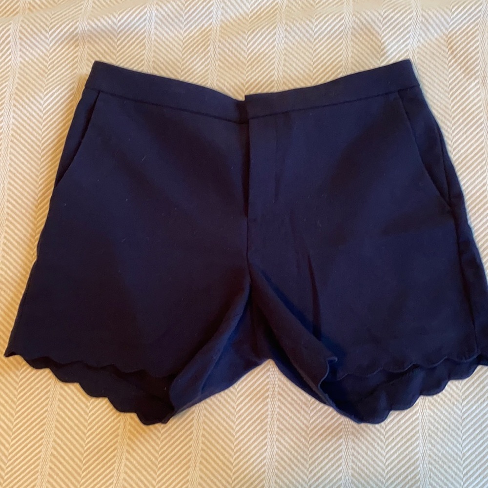 Navy Blue Scalloped Hem Banana Republic DressShort